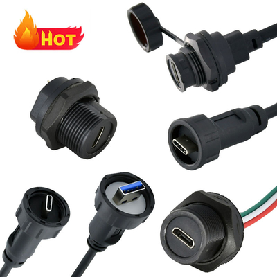 ποιότητας  IP67 Waterproof Wire Connector USB 3.0 2.0 Adapter Mated Male To Female Panel Mount εργοστάσιο