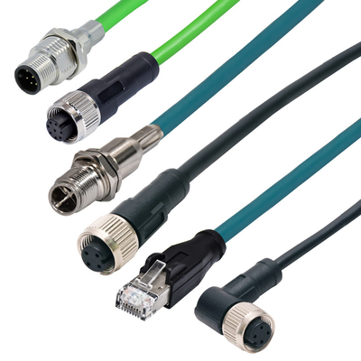 ποιότητας  A B D X Coded 3 - 17 Pin M12 Cable Connectors Solder Locking Industrial Standard εργοστάσιο