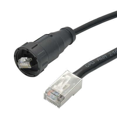Αρσενικό στο αρσενικό αδιάβροχο Rj45 Ethernet φορμαρισμένο 8P8C καλώδιο κλειδαριών συνδετήρων γρήγορο
