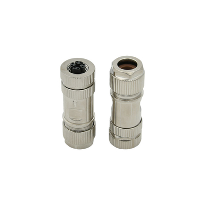 Industrial M12 X Code Connector Μεταλλικό βύσμα καλωδίου και πρίζα Lan 8 Pin