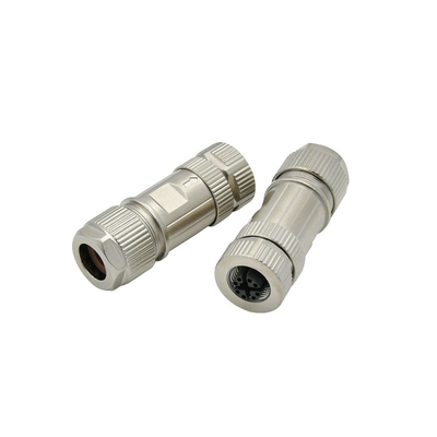 Industrial M12 X Code Connector Μεταλλικό βύσμα καλωδίου και πρίζα Lan 8 Pin