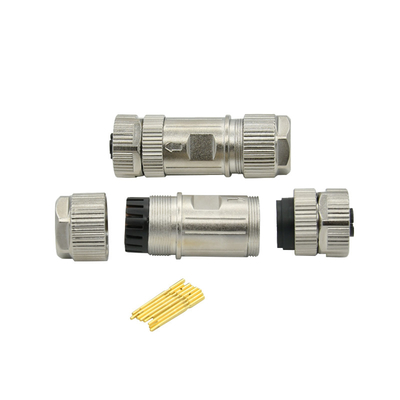 Industrial M12 X Code Connector Μεταλλικό βύσμα καλωδίου και πρίζα Lan 8 Pin