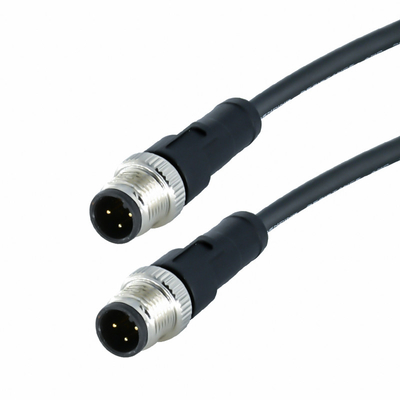 Προστασία υπεριωδών ακτίνων M12 Υποδοχές καλωδίων Overmolded Cable A Κωδικοποιημένο 3 Pin Αρσενικό Θηλυκό Ip68