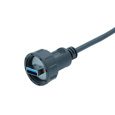 Η επιτροπή USB 3,0 τοποθετεί τον αδιάβροχο USB συνδετήρα καλωδίων IP67 για τη διαφήμιση του ελαφριού καλωδίου κιβωτίων