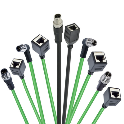 Αδιάβροχος σύνδεσμος M12 σε RJ45 3-17 Pin A B C D X Code Αρσενικό Θηλυκό