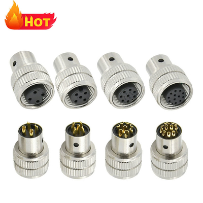 M12 Θηλυκό Βύσμα Θωράκισης Συνδέσμου 3-17 Pin IP67 Αδιάβροχο Πρότυπο DIN
