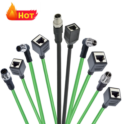 4Α Κατηγορία M12 έως RJ45 Συνδετήρας IP67 Αδιάβροχο αρσενικό θηλυκό