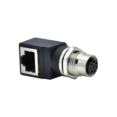 M12 σε RJ45 Ethernet Connector Αρσενικό Θηλυκό IP67 Αδιάβροχο 3-17 Pin