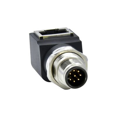 M12 σε RJ45 Ethernet Connector Αρσενικό Θηλυκό IP67 Αδιάβροχο 3-17 Pin
