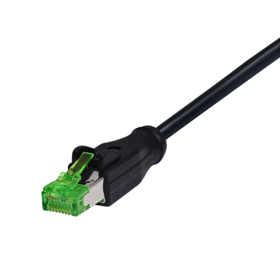 IP68 M12 X-Code σε RJ45 Cat6 Ethernet καλώδιο 1 μέτρου