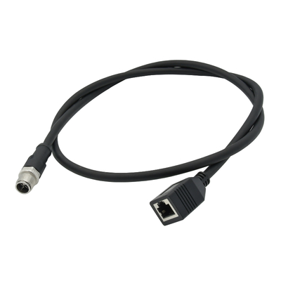 M12 X Code σε RJ45 Cat6 Adapter 10Gbps Αδιάβροχος IP67