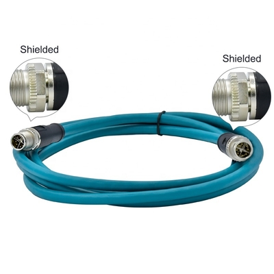 M12 Ethernet Cable 4pin 8pin D X Κώδικας για βιομηχανική κάμερα μηχανικής όρασης