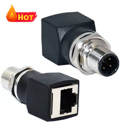 M12 X-Coded Female RJ45 Connector IP67 IP68 Αδιάβροχο