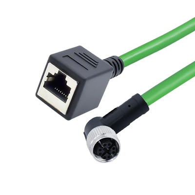 Σύνδεσμος Ethernet M12 σε RJ45 B D X Code IP67 για Βιομηχανική Χρήση