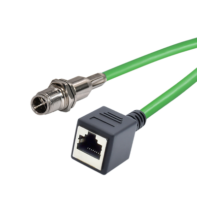 M12 8 Pin X-Coded Male έως RJ45 Gigabit Ethernet Cable IP67
