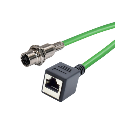 M12 8 Pin X-Coded Male έως RJ45 Gigabit Ethernet Cable IP67