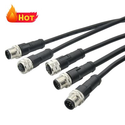 Αδιάβροχος σύνδεσμος M12 IP67 IP68 Αρσενικό Θηλυκό 3-24 Pin DIN IEC61076