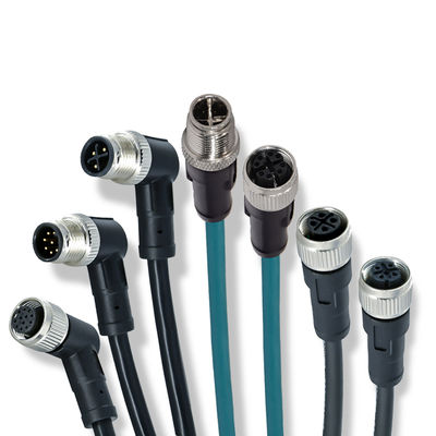 Αδιάβροχος σύνδεσμος M12 IP67 IP68 Αρσενικό Θηλυκό 3-24 Pin DIN IEC61076