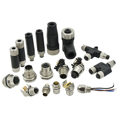 Αδιάβροχος σύνδεσμος M12 IP67 IP68 Αρσενικό Θηλυκό 3-24 Pin DIN IEC61076