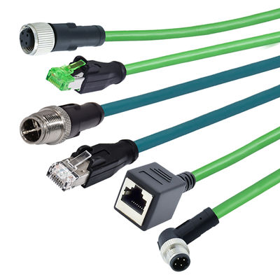 Αδιάβροχος σύνδεσμος M12 IP67 IP68 Αρσενικό Θηλυκό 3-24 Pin DIN IEC61076