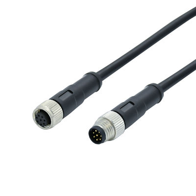 M8 Waterproof Connector with PA66+GF20% Insert 3A-5A Rated Current IEC61076-2-101 Standard