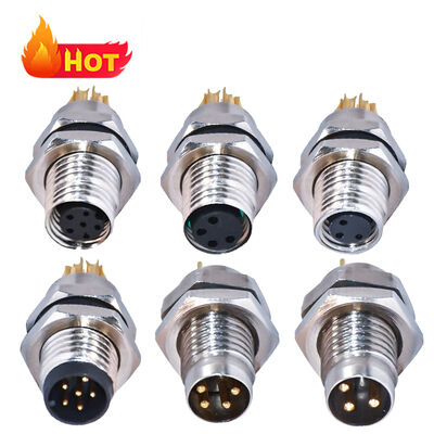 Rigoal M8 Σύνδεσμος Αεροπορίας Αδιάβροχος IP67/IP68 3-8 Pin 250V Αξιολόγησης Αρσενικό Θηλυκό Βύσμα Υποδοχή