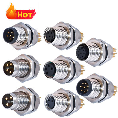 Αδιάβροχος κυκλικός σύνδεσμος Rigoal IP67/IP68 M8 με ονομαστική τάση 250V και επαφές από ορείχαλκο επιχρυσωμένες