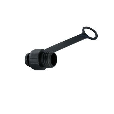 Κάλυμμα σκόνης σύνδεσης M8 με αλυσίδα για προστασία αρσενικού θηλυκού βύσματος και πρίζας, πλαστικό μαύρο κάλυμμα