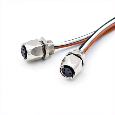 Αδιάβροχη υποδοχή M8 3 4 5 6 8 ακίδων θηλυκό αρσενικό επιτοίχιας βάσης μεταλλικοί σύνδεσμοι M8