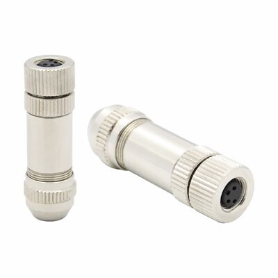 Βύσμα καλωδίου M8 μεταλλικό με βιδωτή σύνδεση, θωρακισμένο, 3 ακίδων, 4 οπών, αδιάβροχο IP67 για εφαρμογές αυτοκινήτου (αρσενικό)