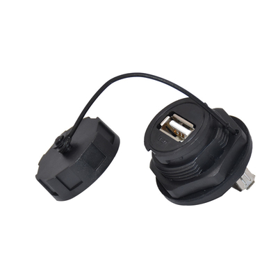 IP67 βιομηχανικός συνδετήρας Ethernet, USB 2,0 θηλυκός συνδετήρας με την κάλυψη