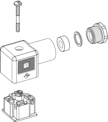 ο συνδετήρας βαλβίδων σωληνοειδών 18mm δακτυλογραφεί ένα αρσενικό που MCX μεγέθους συνδετήρας για τις υδραυλικές/τροφοδοτημένες αέρας βαλβίδες συνδέουν