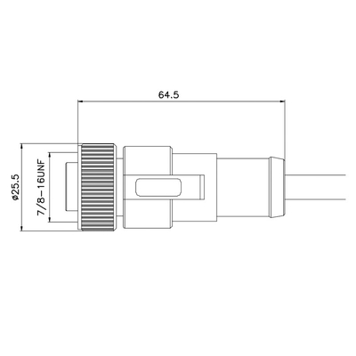 μηχανικοί συνδετήρες καλωδίων 250V 5P 7/8 ίντσα που φορμάρει κατ' ευθείαν το θηλυκό συνδετήρα καρφιτσών 5
