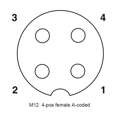Ο τύπος 8 καρφίτσα M12 Υ στεγανοποιεί το συνδετήρα 17P για το καλώδιο θραυστών