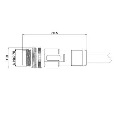 Ευθύς αδιάβροχος συνδετήρας 9.2mm δύναμης PA66 M16 φορμάροντας καλώδιο