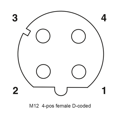 το καλώδιο 1.5A PA M12 4mm στεγανοποιεί την επιτροπή συνδετήρων PA66 τοποθετεί το συνδετήρα PCB