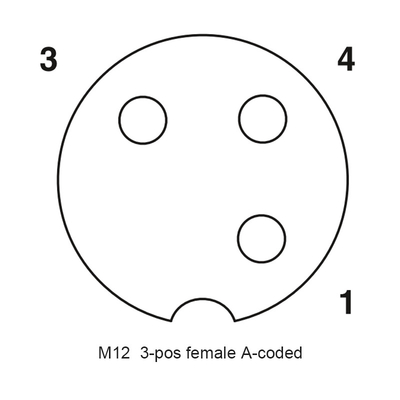Το CuZn M12 στεγανοποιεί τον ηλεκτρικό συνδετήρα καλωδίων ψάρεψε το αρσενικό 3 καρφιτσών στη θηλυκή σωστή γωνία TPU