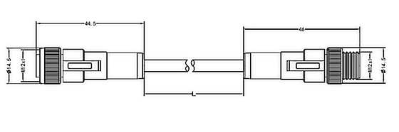 Άνδρα-γυναίκας κυκλικός αδιάβροχος συνδετήρας Χ Cording 5 συνδετήρας IP68 M12 καλωδίων καρφιτσών