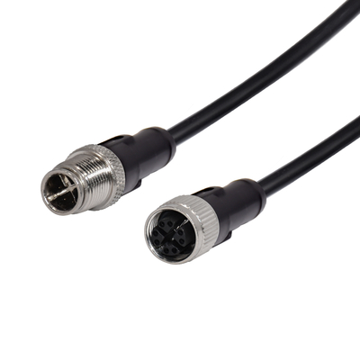 CAT6 τα καλώδια M12 στεγανοποιούν το συνδετήρα IP67 Χ καρφίτσα 8 250V κωδικοποίησης