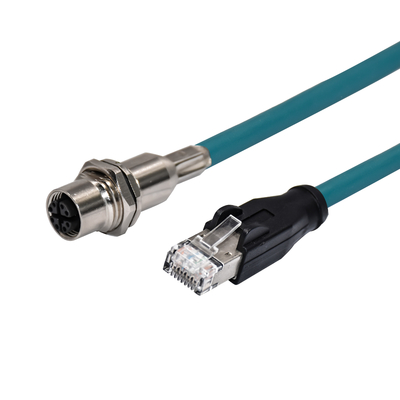 Προστατευμένο M12 8 καλώδιο Χ Ethernet καρφιτσών που κωδικοποιείται τον ηλεκτρικό συνδετήρα Superseal