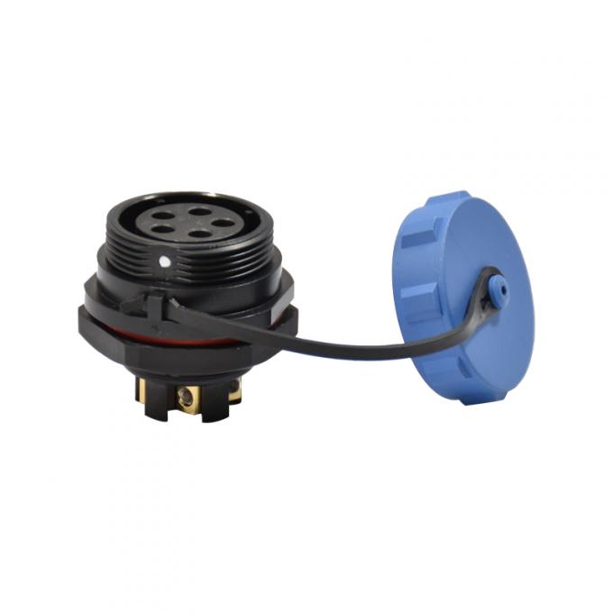 Κυκλικοί πλαστικοί συνδετήρες 5 ενθέτων ΜΑΔ αδιάβροχη Crimp καρφιτσών IP67 λήξη 2